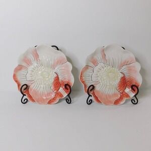 EDIE ROSE by Rachel Bilson  2 Floral Hydrangea Canape Plates Macy's Cottagecore